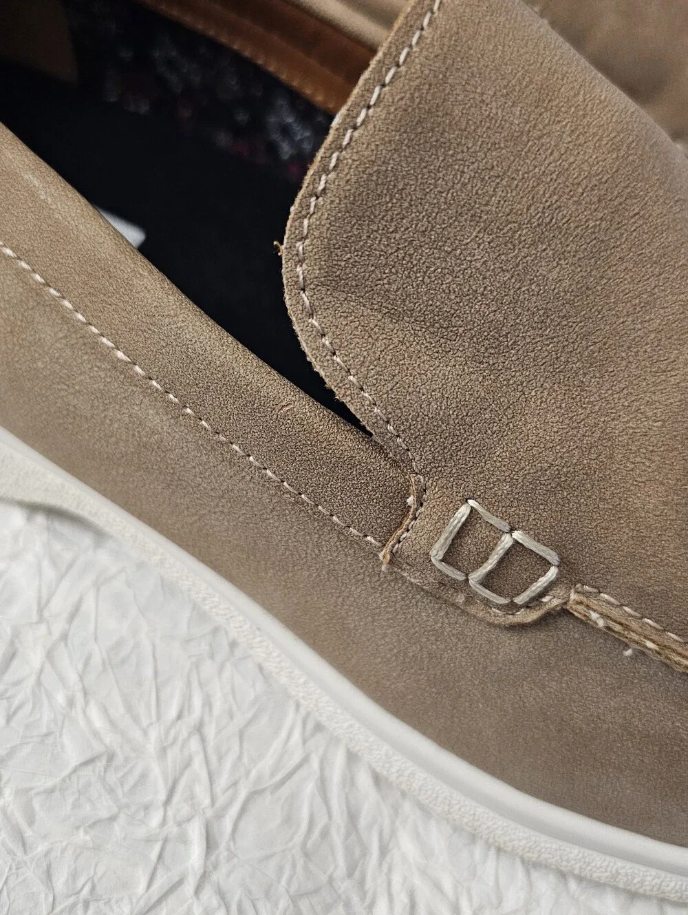 Steve Madden luxxlo mens suede slip on moc toe loafers 10 ortholite new comfort